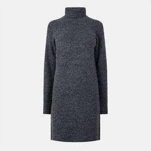 Pieces Womens/Ladies Turtle Neck Sweater Dress / Dark Grey Melange